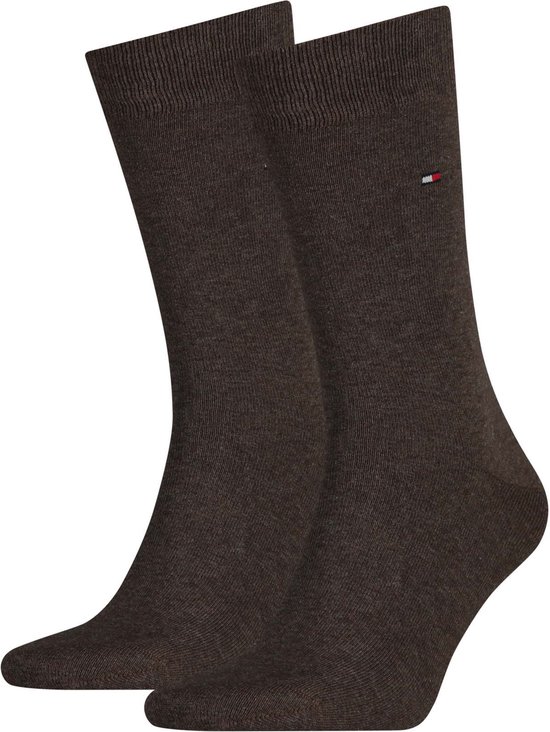 Tommy Hilfiger 2-Pack Sokken Bruin - maat 43-46