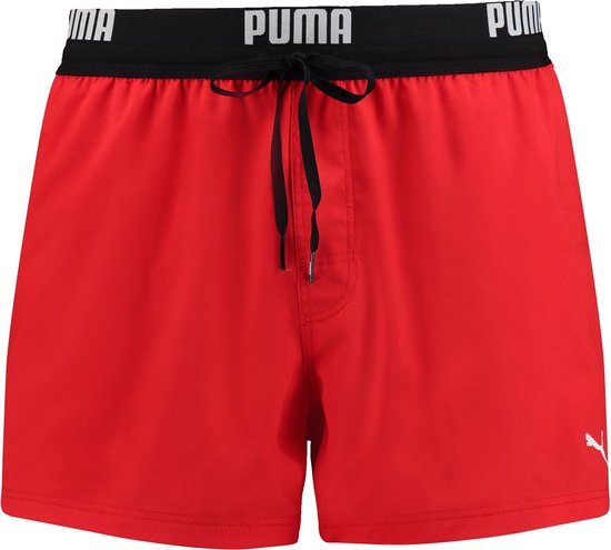 PUMA Swim Logo Short Heren Zwembroek - rood - Maat L