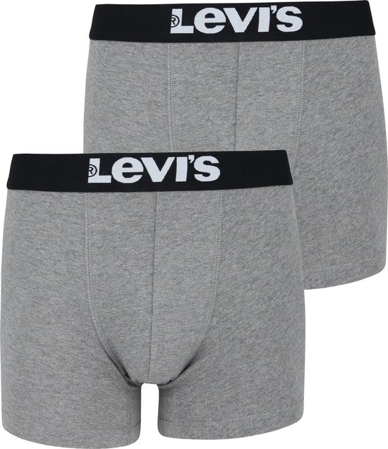 Levi&apos;s Levis Men Solid Basic Boxer 2P GRAU M