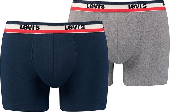 Levi&apos;s Levis Men Sprtswr Logo Boxer Brief GRAU S