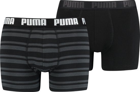 Puma Heritage Stripe Boxer 2P ZWART L
