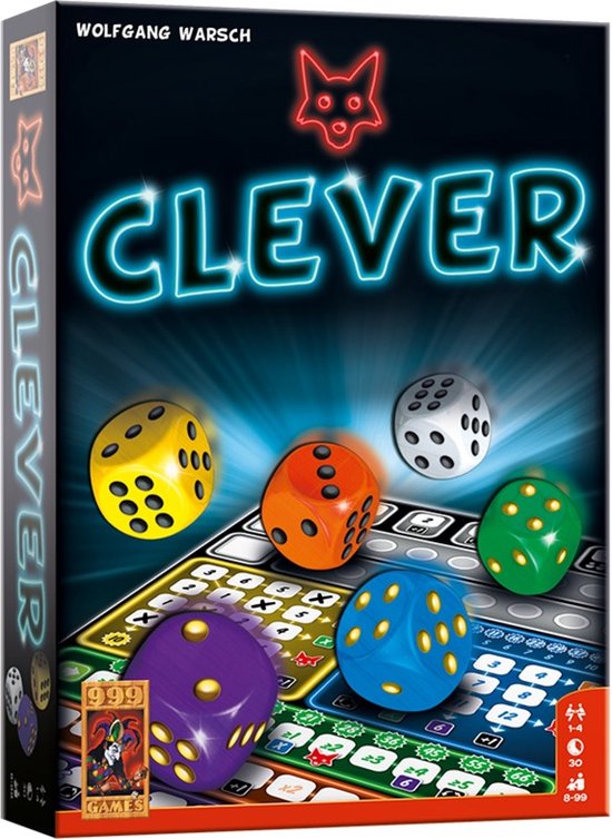 999 Games - Clever - Dobbelspel - Creëer kettingreacties door de juiste keuzes te maken - Gezelschapsspel - Familiespel - Strategiespel - Klein cadeautje