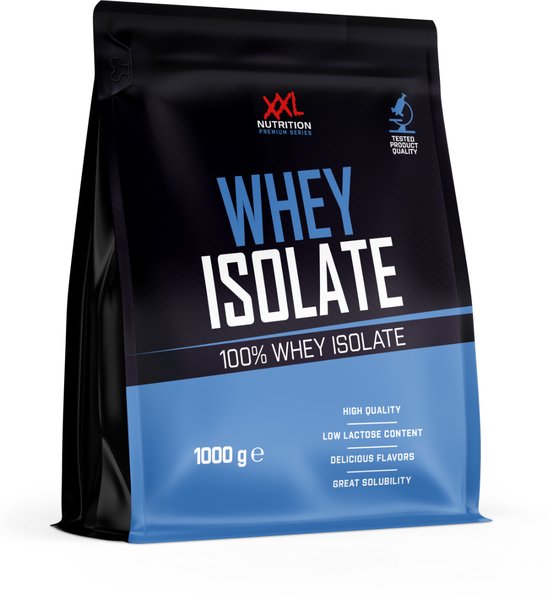 XXL Nutrition - Whey Isolaat - 90% Eiwit - Proteine Poeder, Eiwit Shakes, Whey Protein Isolate Eiwitpoeder - Diverse Smaken - Vanille - 1000 gram (33 shakes)