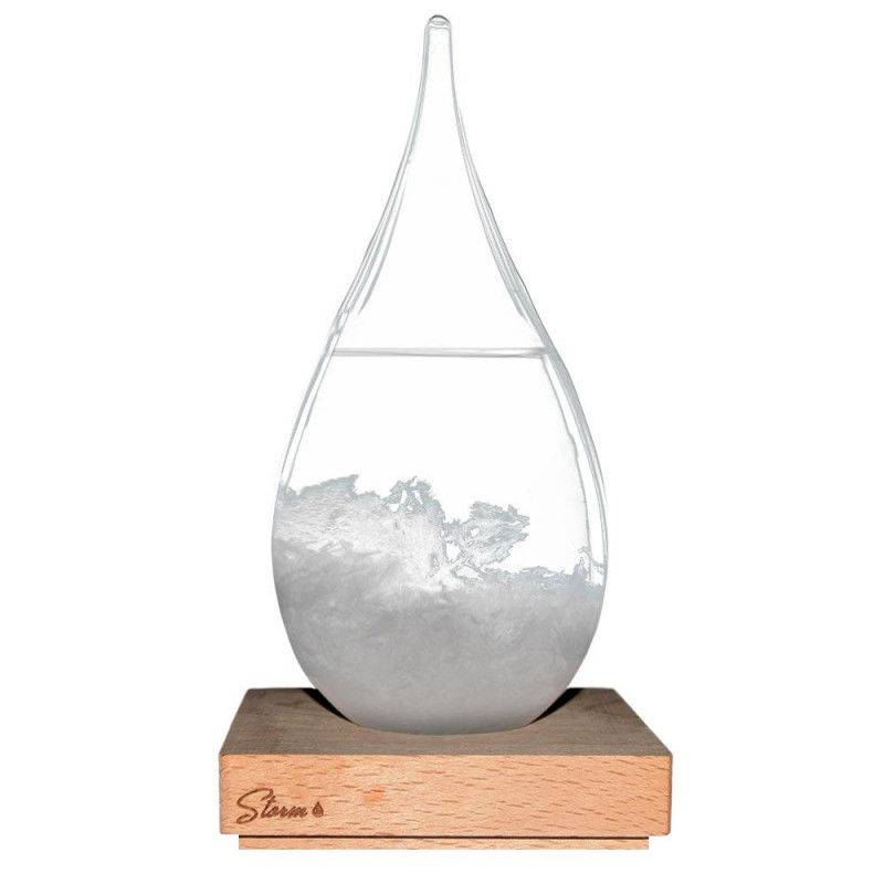 Stormglas Large - ø 10 x 23 cm - Voorspelt het Weer - Stormglas Druppel