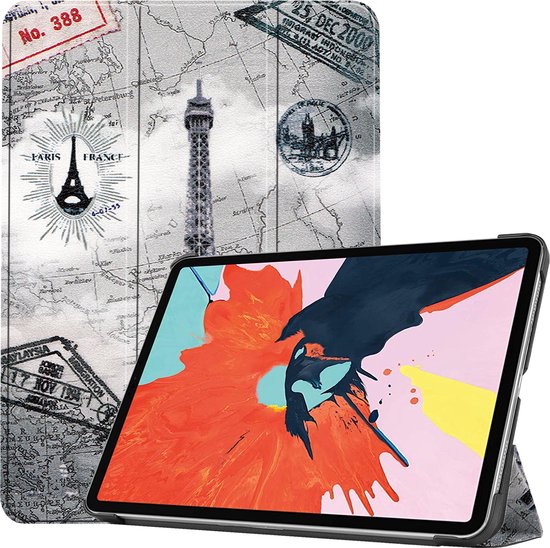 Tablet hoes geschikt voor Apple iPad Air 11 (2025) / Apple iPad Air 11 (2024) / iPad Air 10.9 (2022) tri-fold - Case met Auto Wake/Sleep functie - Eiffeltoren