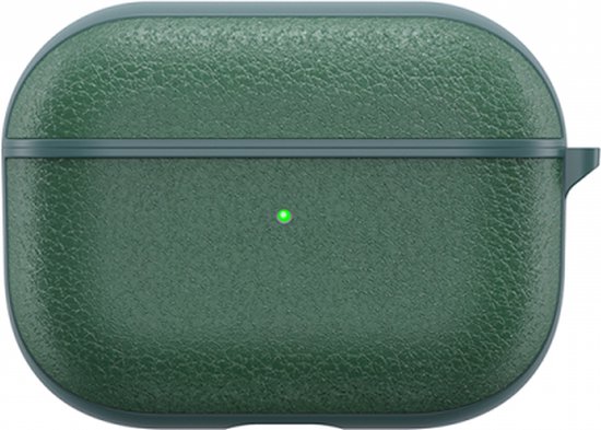 WIWU - Hoes geschikt voor Airpods Pro - Calf Skin - Airpods Pro Case - Groen
