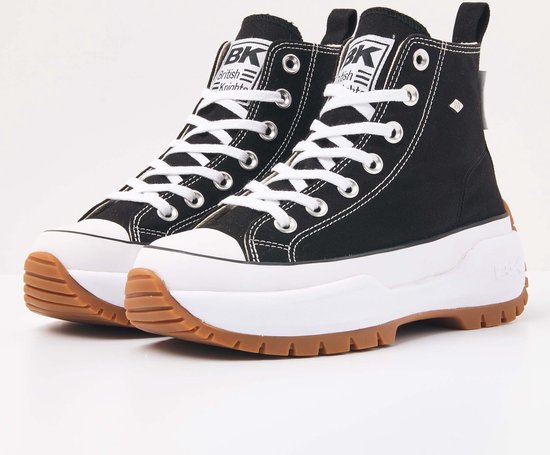 British Knights - Kaya Mid Fly Dames Sneakers Hoog - Maat 38 - Zwart - Vrouwen Schoenen