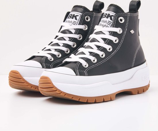 British Knights - Kaya Mid Fly Dames Sneakers Hoog - Maat 40 - Zwart - Katoen - Vrouwen Schoenen