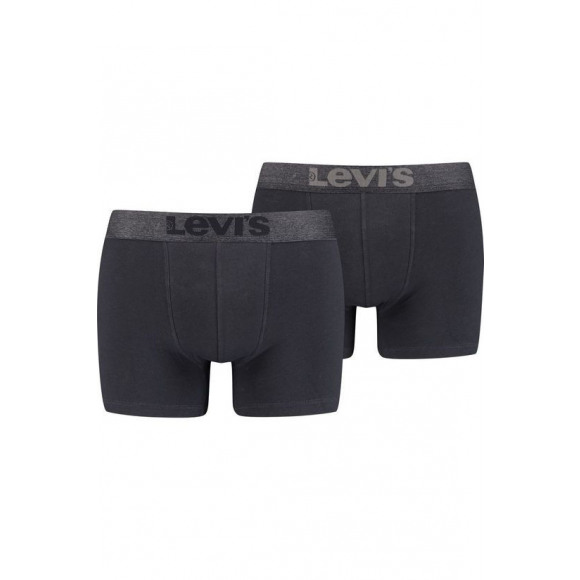 Levi&apos;s Levis Men Melange Wb Boxer Brief Organic Co 2P ZWART L