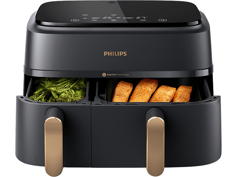 Philips Rapid Air Serie 3000 NA352/00 - Airfryer - Dubbele Mand - 9 Liter