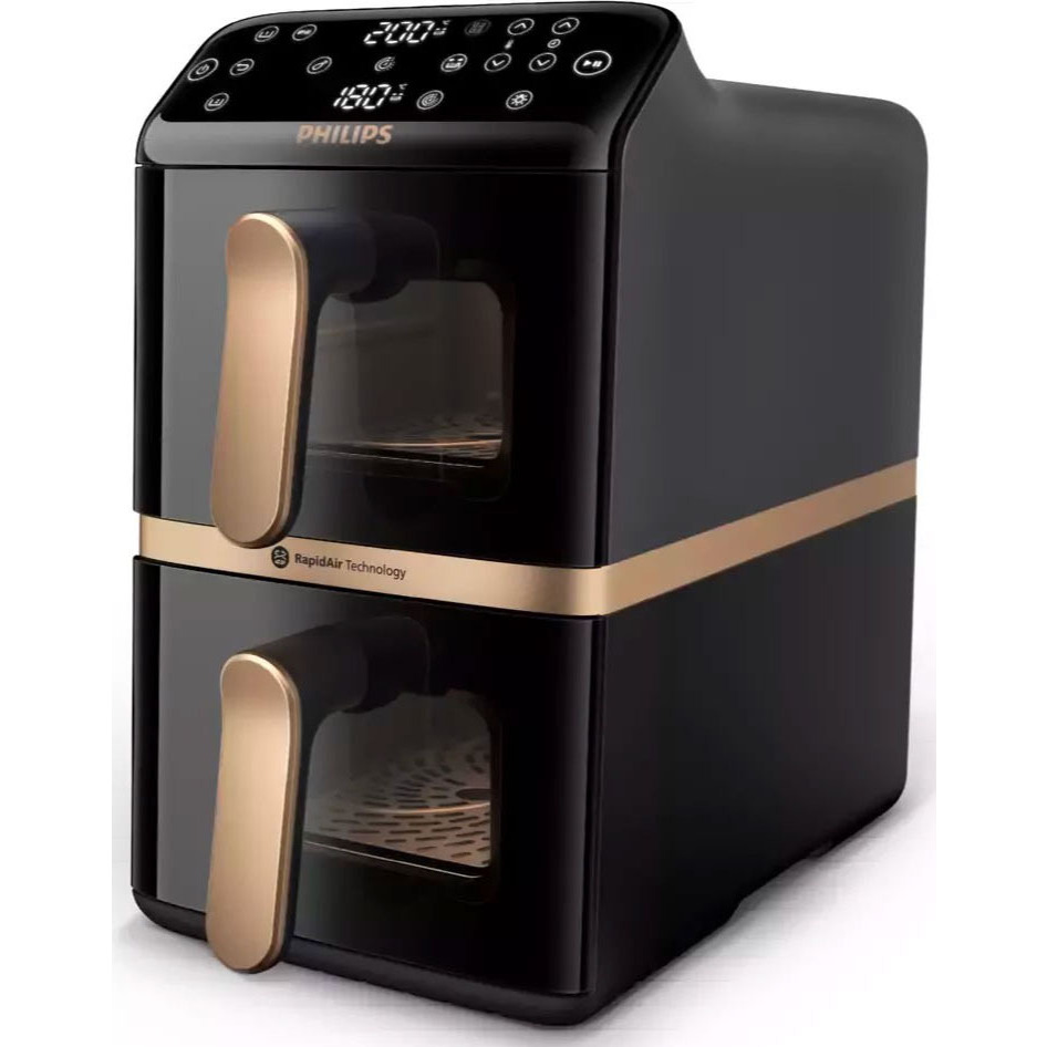 Philips 4000 Series Stacked Dual Basket Airfryer - 10 Liter Na462/70 Heteluchtfriteuse