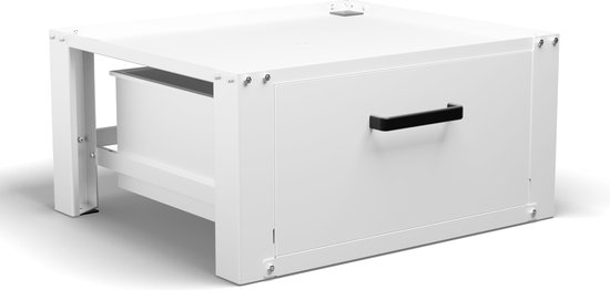 Bodo® - Wasmachine Verhoger - Kast - Ombouw met Lade - Wit - 63x54x31cm