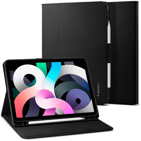 Spigen Liquid Air Folio Bookcase voor de iPad Air 11 inch (2024) M2 / Air 5 (2022) / Air 4 (2020) - Black