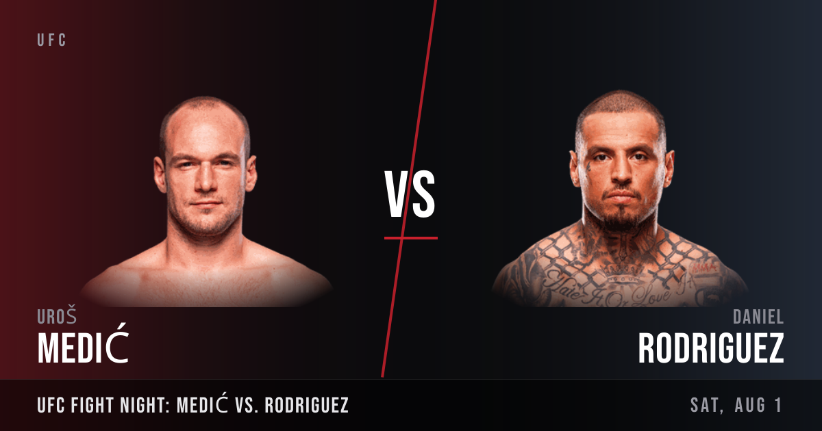 UFC Fight Night: Medić vs. Rodriguez: Daniel Rodriguez vs Uroš Medić — what we know