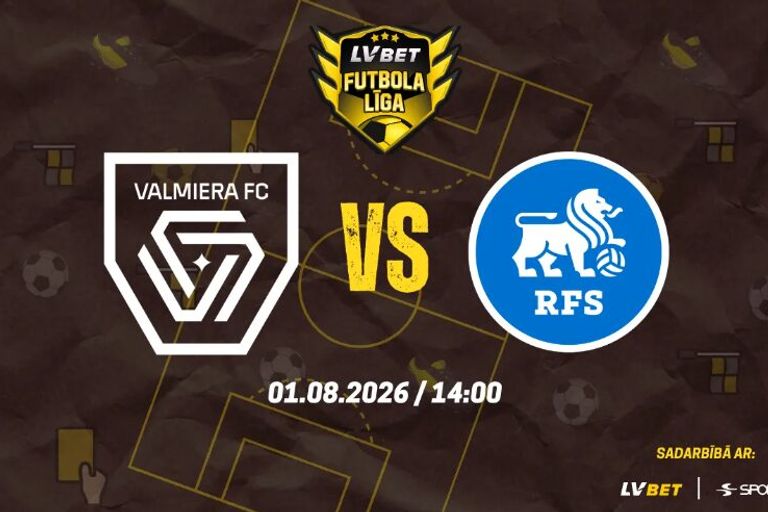 LVBet līgas tiešraide: “Valmiera FC” pret RFS-2
