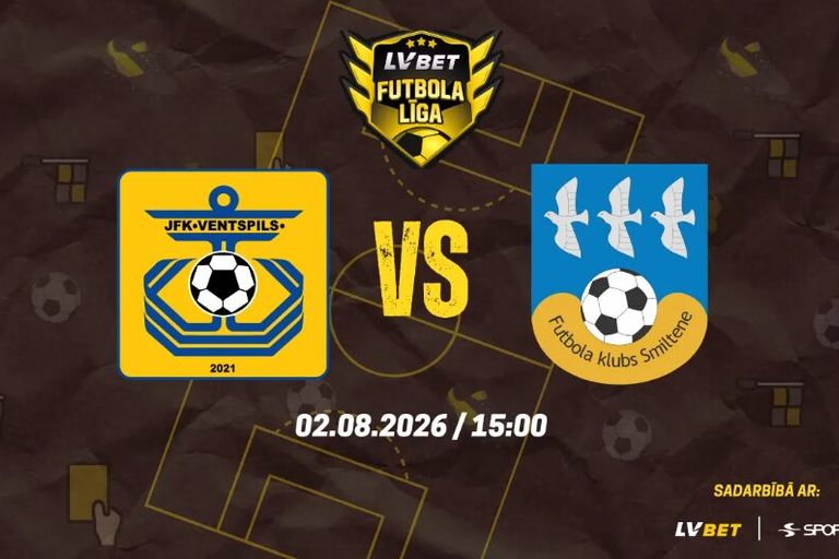 LVBET līgas tiešraide: “JFK Ventspils” pret “FK Smiltene/BJSS”
