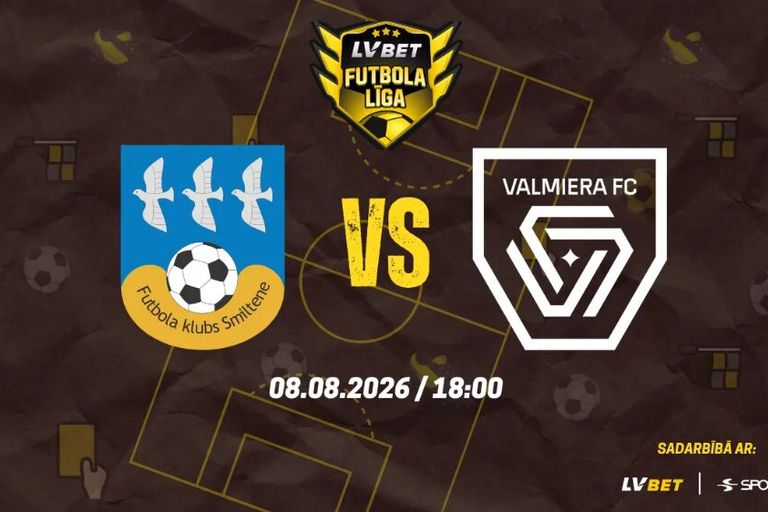 LVBet līgas tiešraide: “FK Smiltene/BJSS” pret “Valmiera FC”
