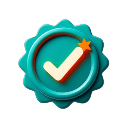 protective round shield with a verified return guarantee checkmark