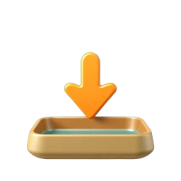 a download arrow pointing into a hard drive, indicating data transfer and updates