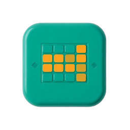 a spreadsheet grid with highlighted cells and a simple bar chart