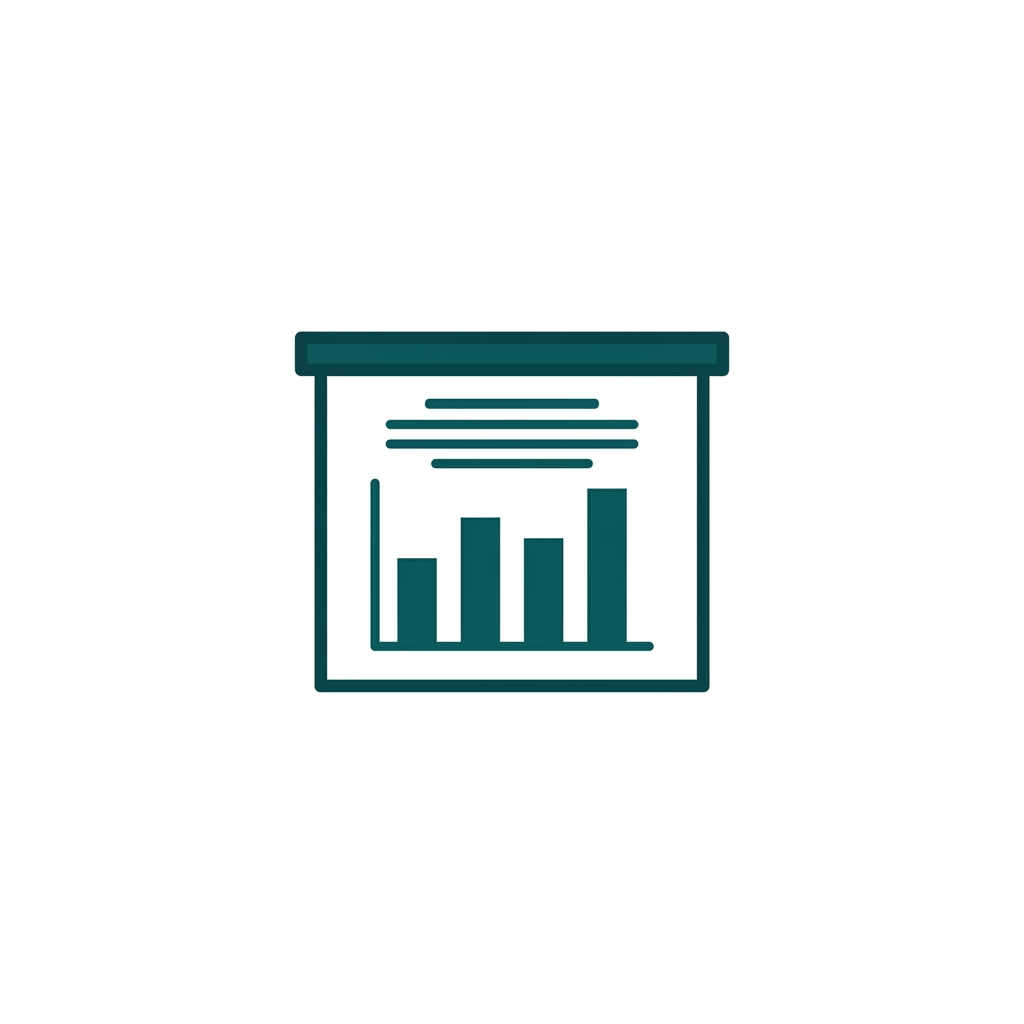 a presentation slide with a simple bar chart and title text