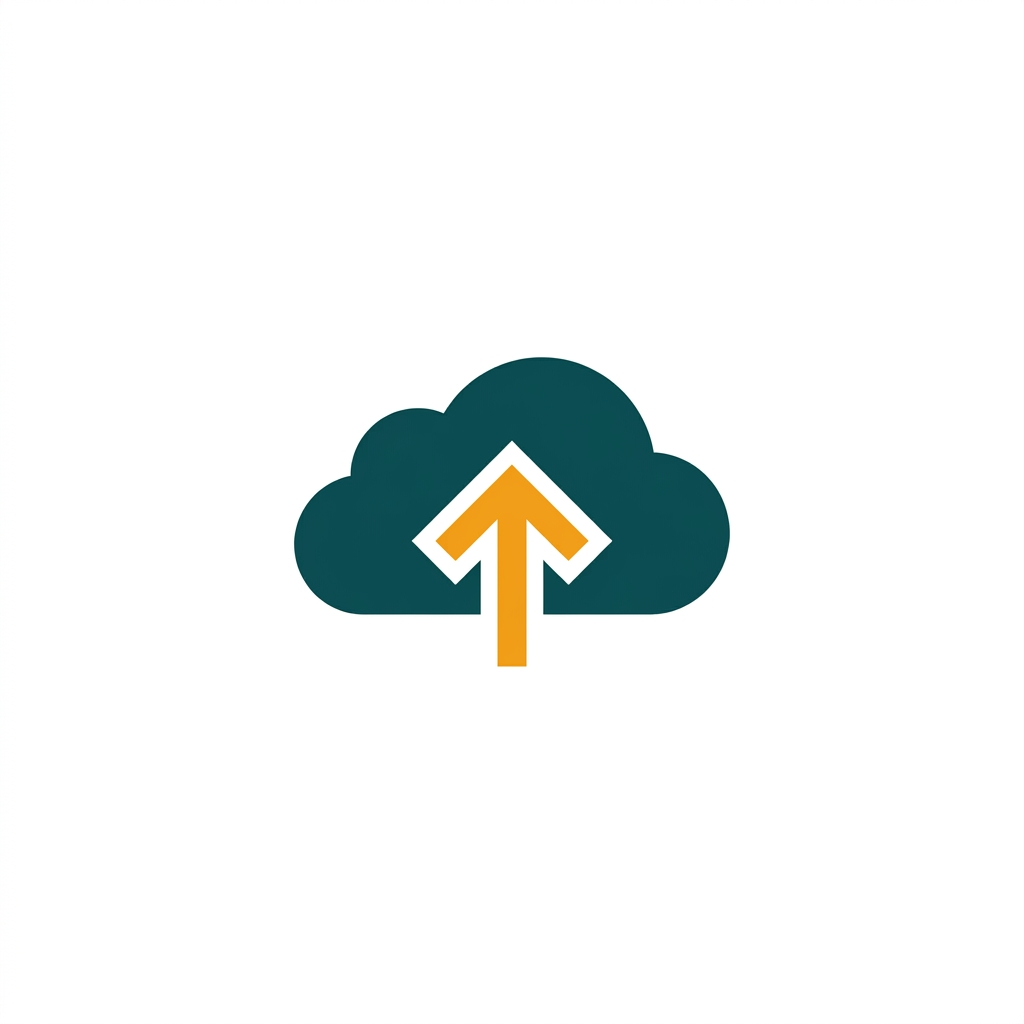 a simple cloud icon with an upward-pointing arrow inside