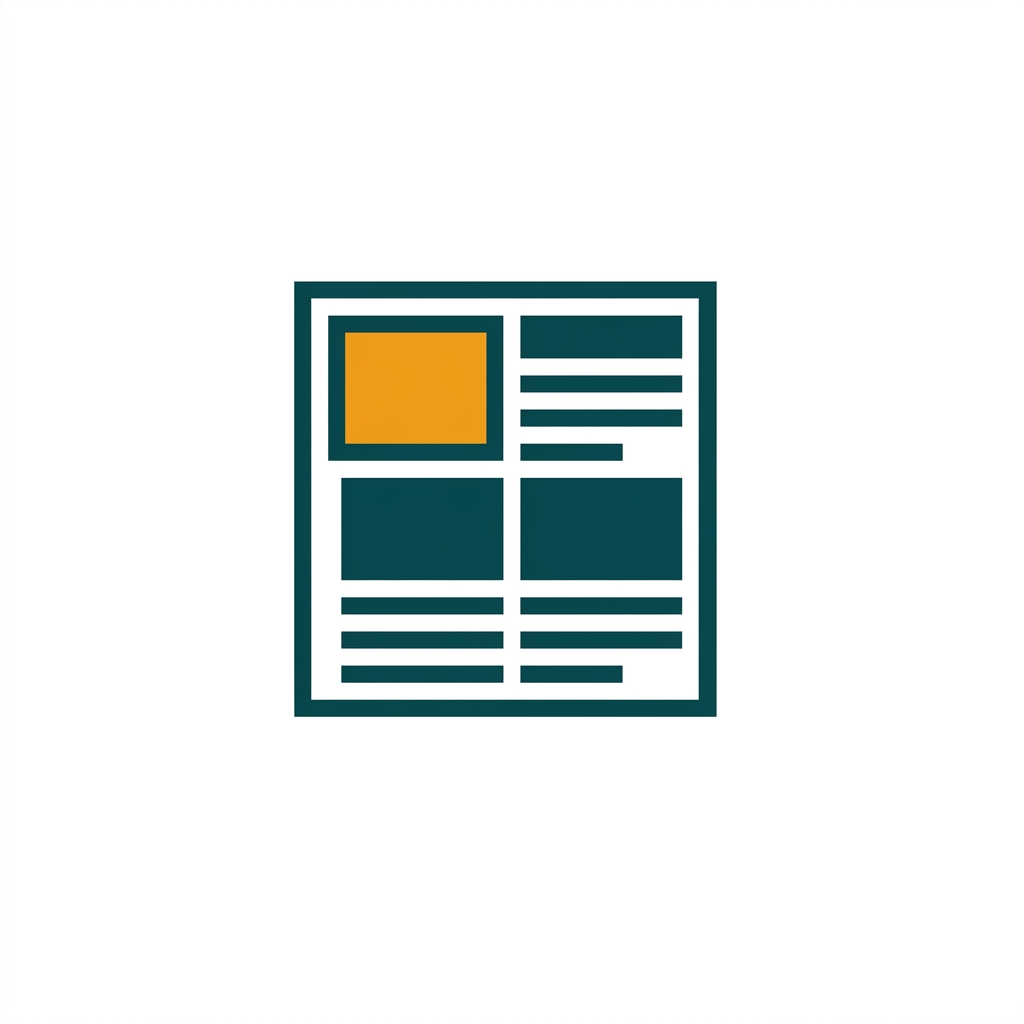 a classic desktop publishing layout with image and text boxes