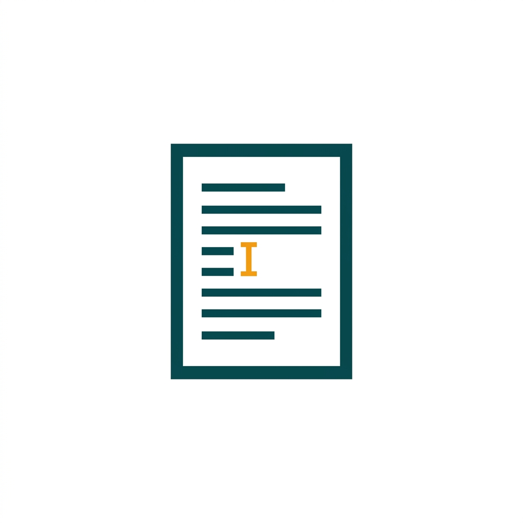 a single open word processor document page with cursor and lines of text