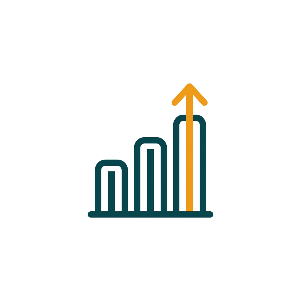 an orange application icon showing a presentation slide with a pie chart and a large letter P