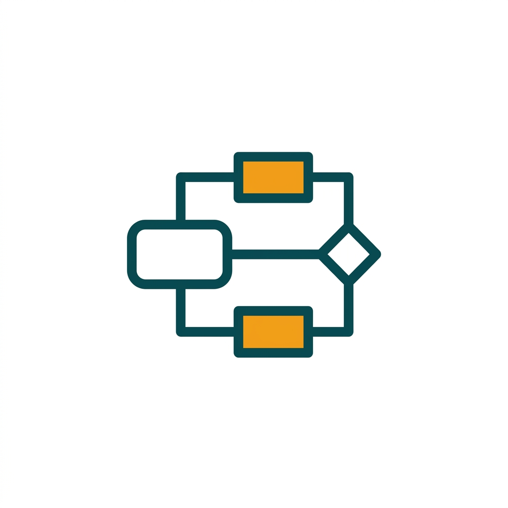 interconnected icons of servers, routers, and computers forming a network topology map