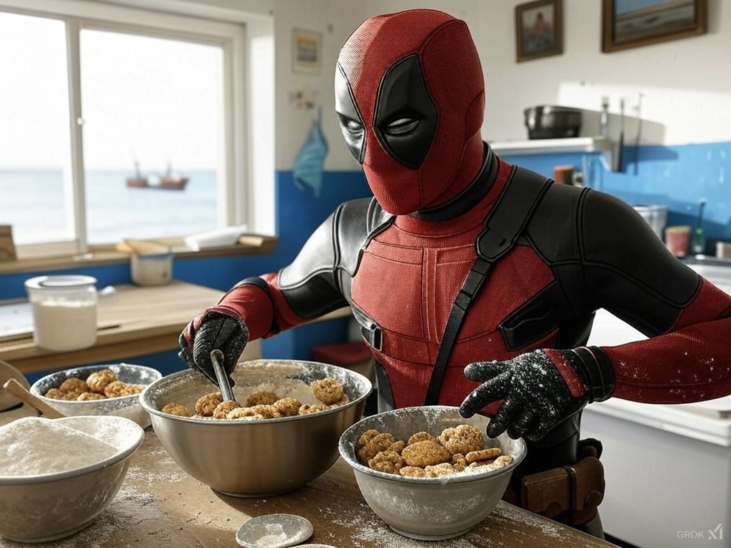 Image 4 of Superheroes doing stuff at stupid places