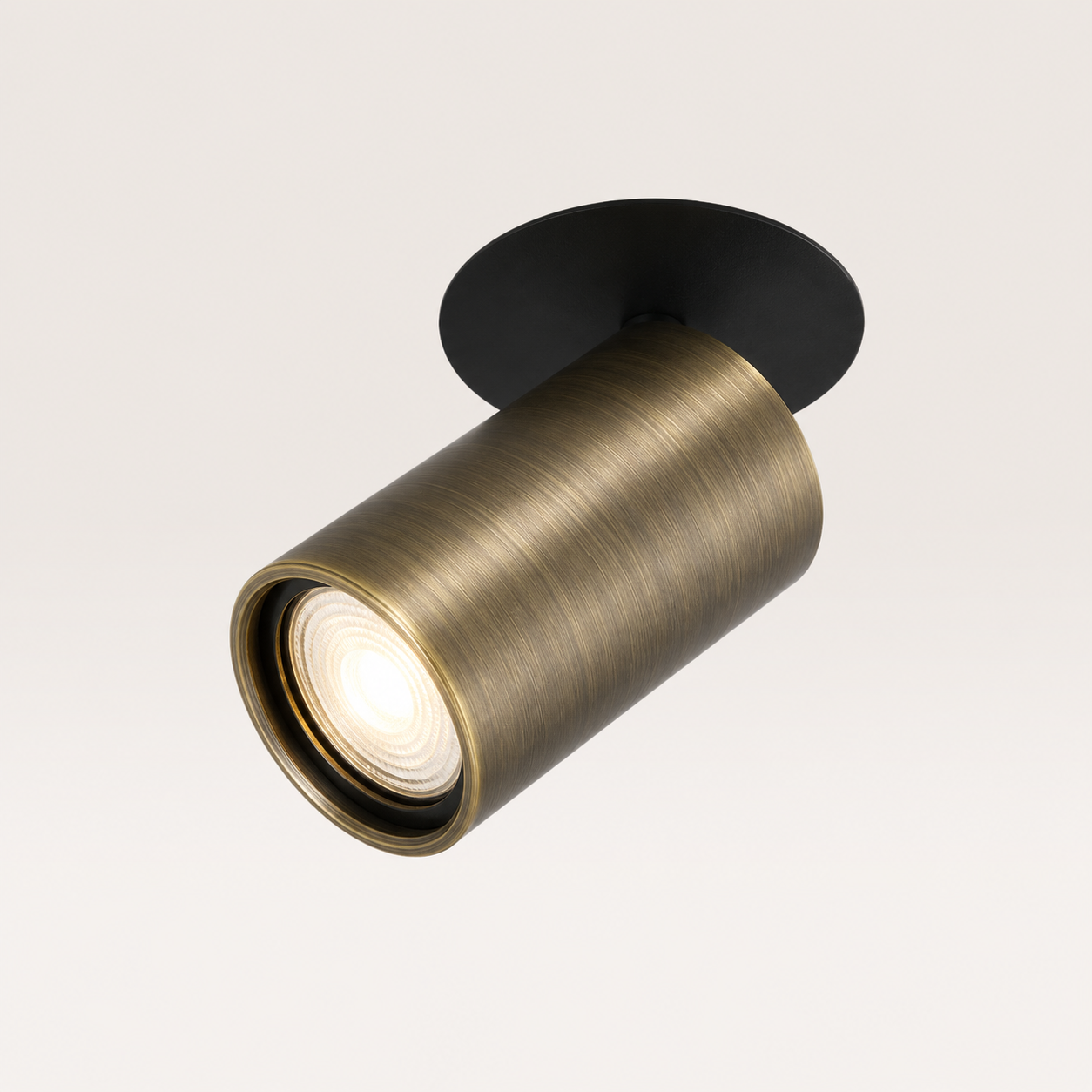Plafondspot inbouw NOVA FIX, GU10, Rond 80 mm, Antiek Brons