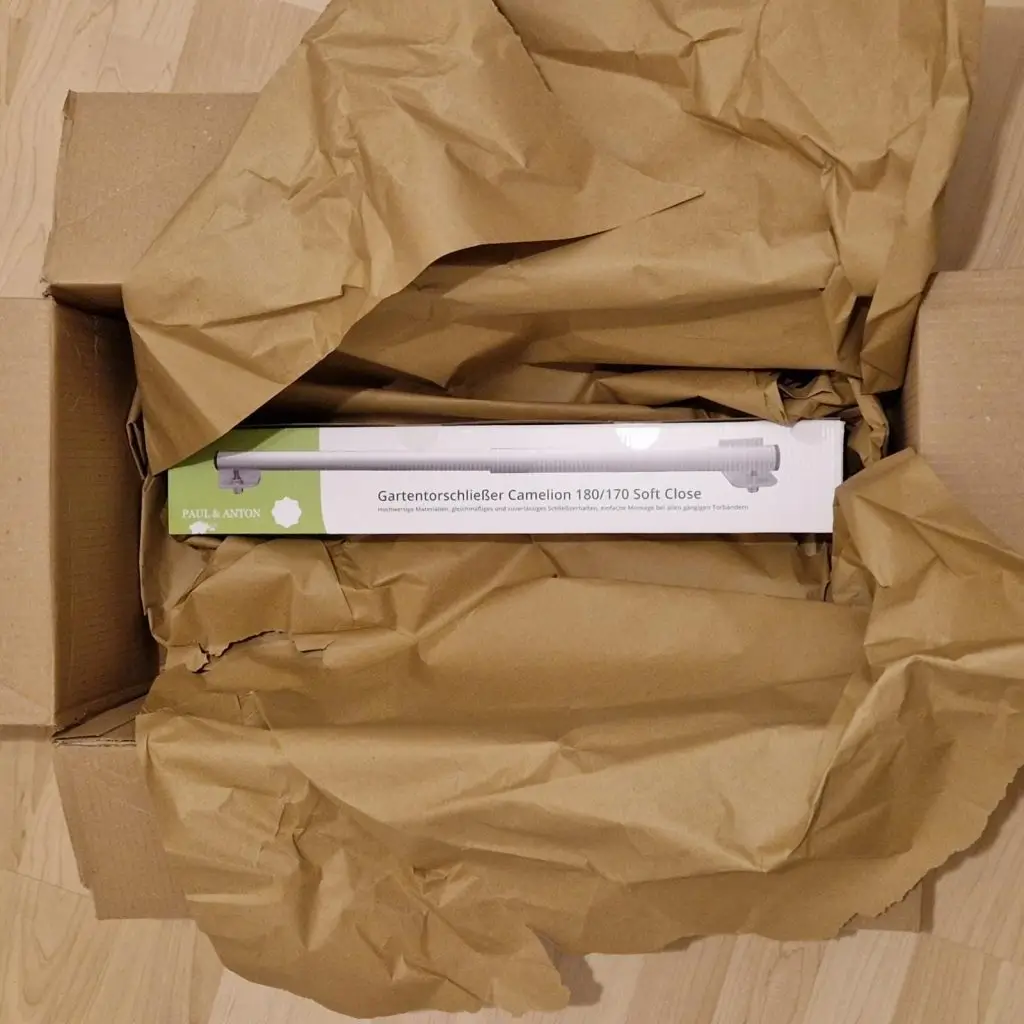 Gartentorschließer Verpackung