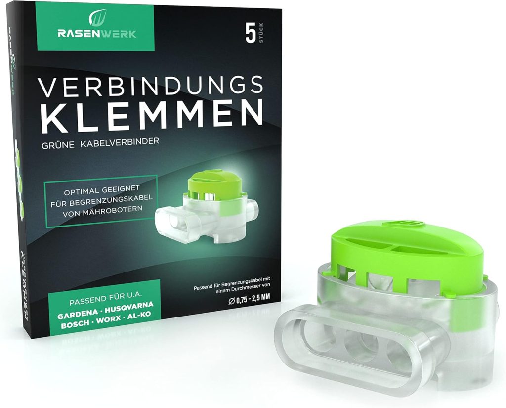 RASENWERK® Connection clamps for robotic lawnmowers Boundary wire RASENWERK® Connection clamps for robotic lawnmowers Boundary wire