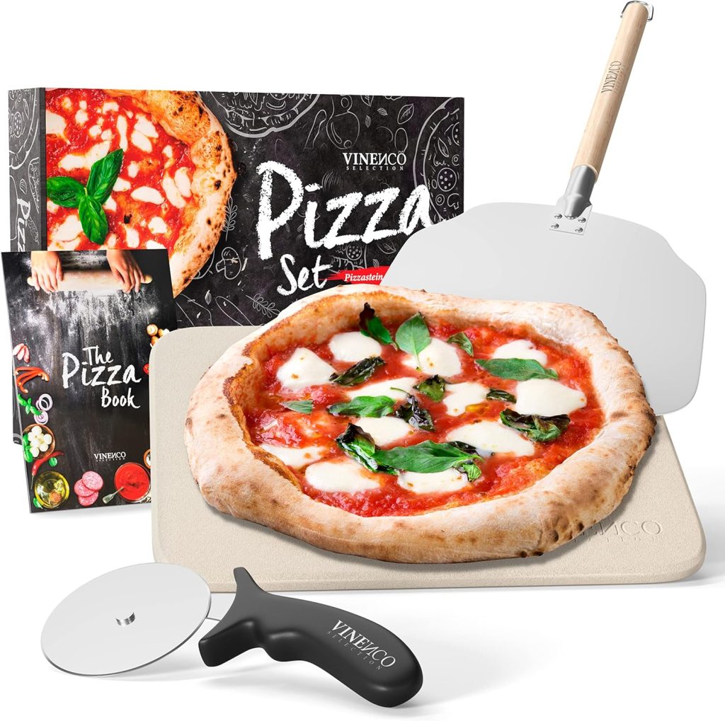 VINENCO Pizza stone set