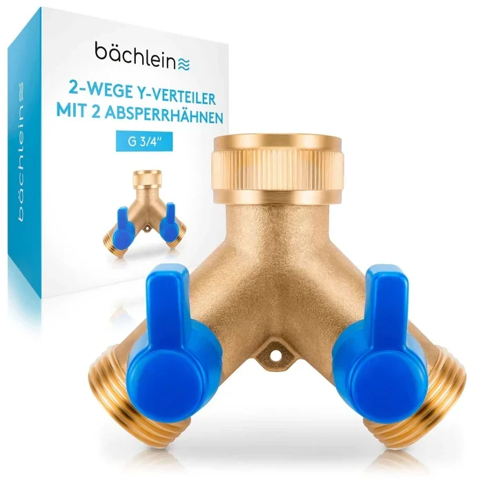 2-Wege-Verteiler mit Absperrhähnen