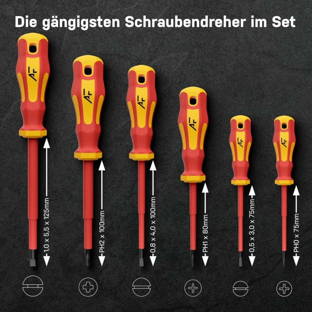 Afeld Elektro VDE Jeu de tournevis avec étui Afeld Elektro VDE Jeu de tournevis avec étui