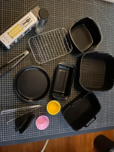 Hot air fryer dual accessories