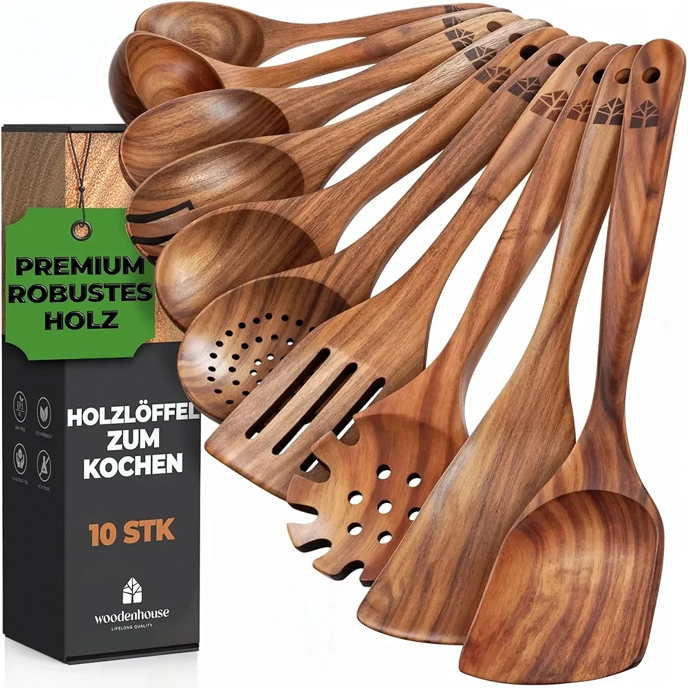 Houten kooklepelset WOODENHOUSE Houten kooklepelset WOODENHOUSE