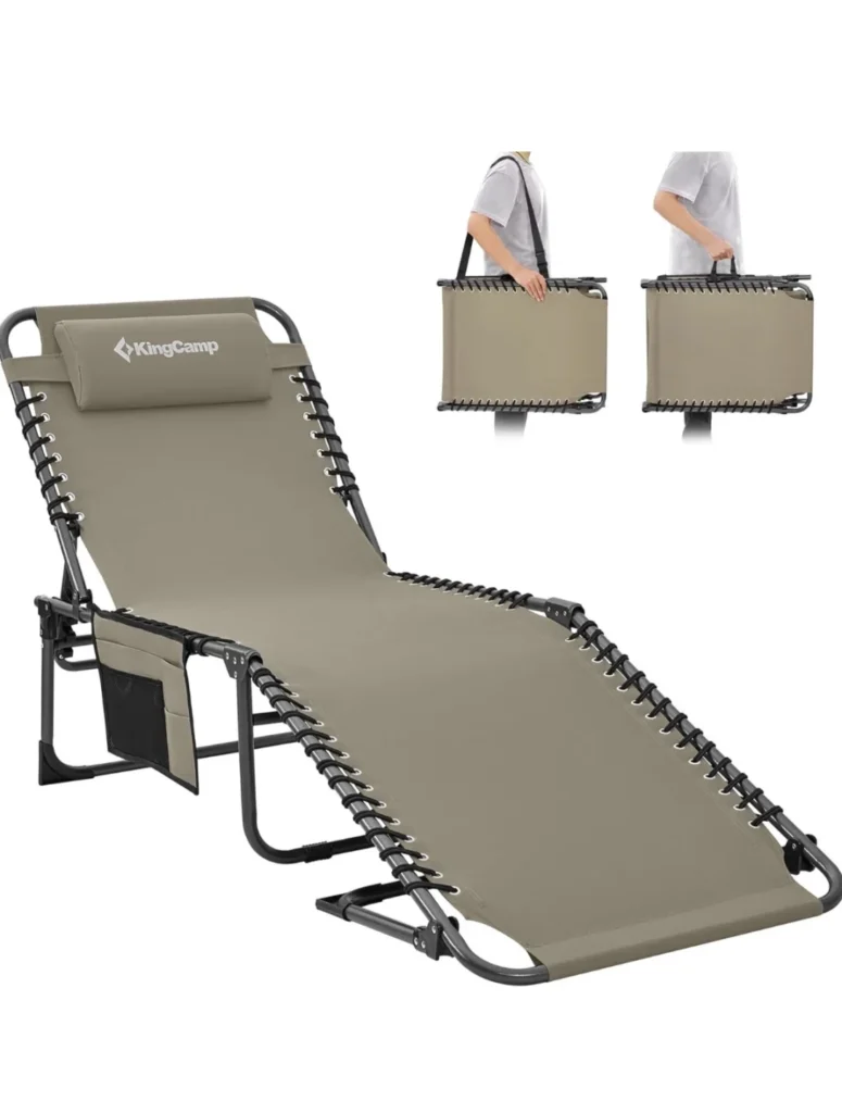 KingCamp – Lettino prendisole pieghevole