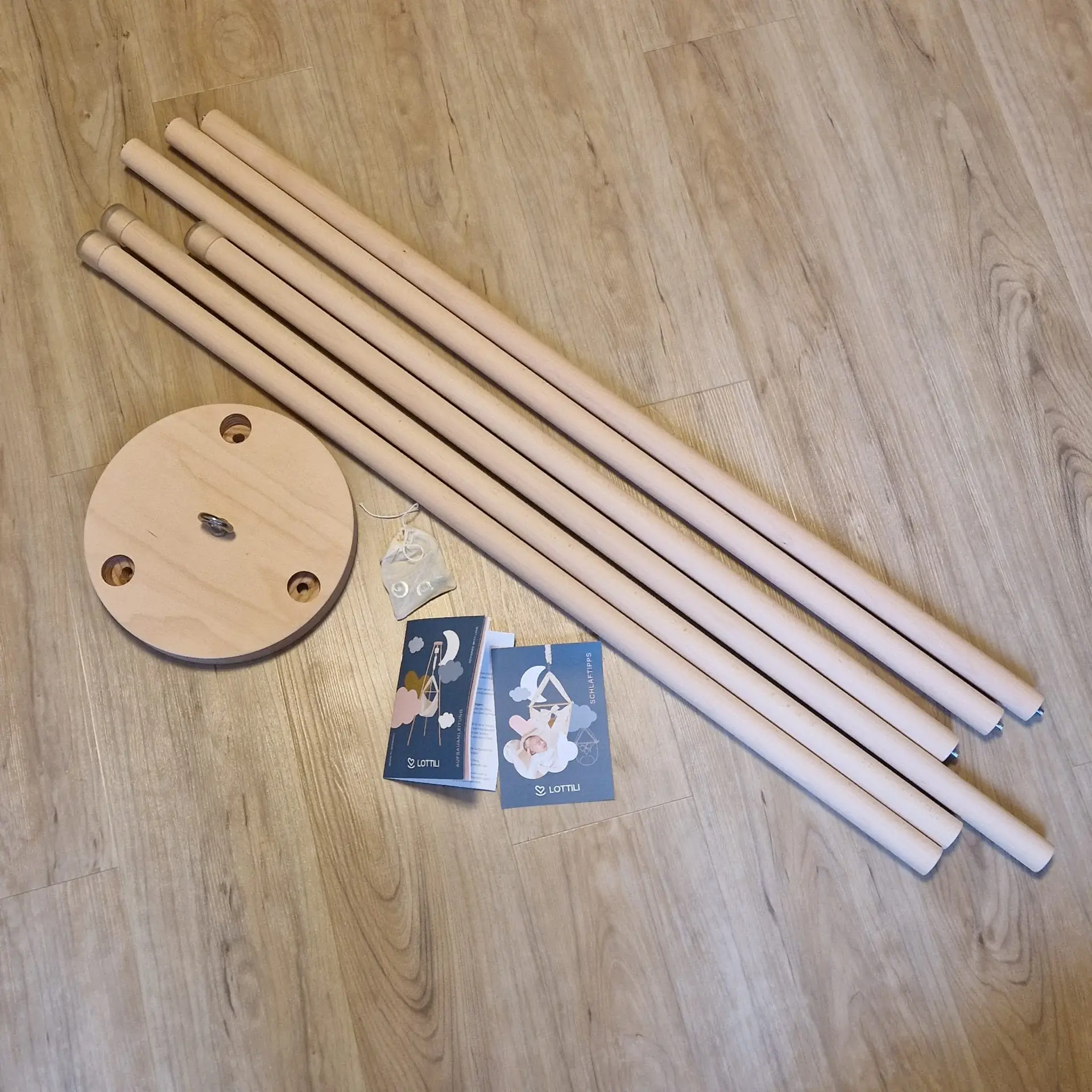 Holzgestell
Einzelteile