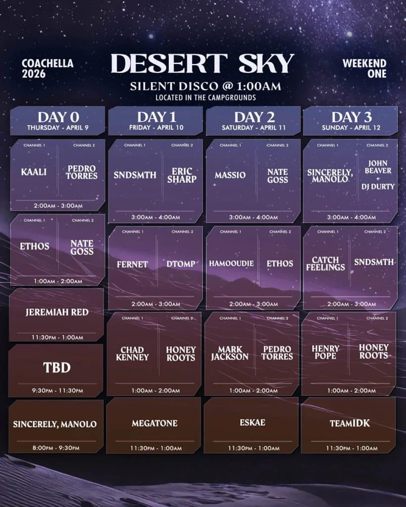 Coachella 2026 Unveils Full Schedule and Live‑Stream Lineup