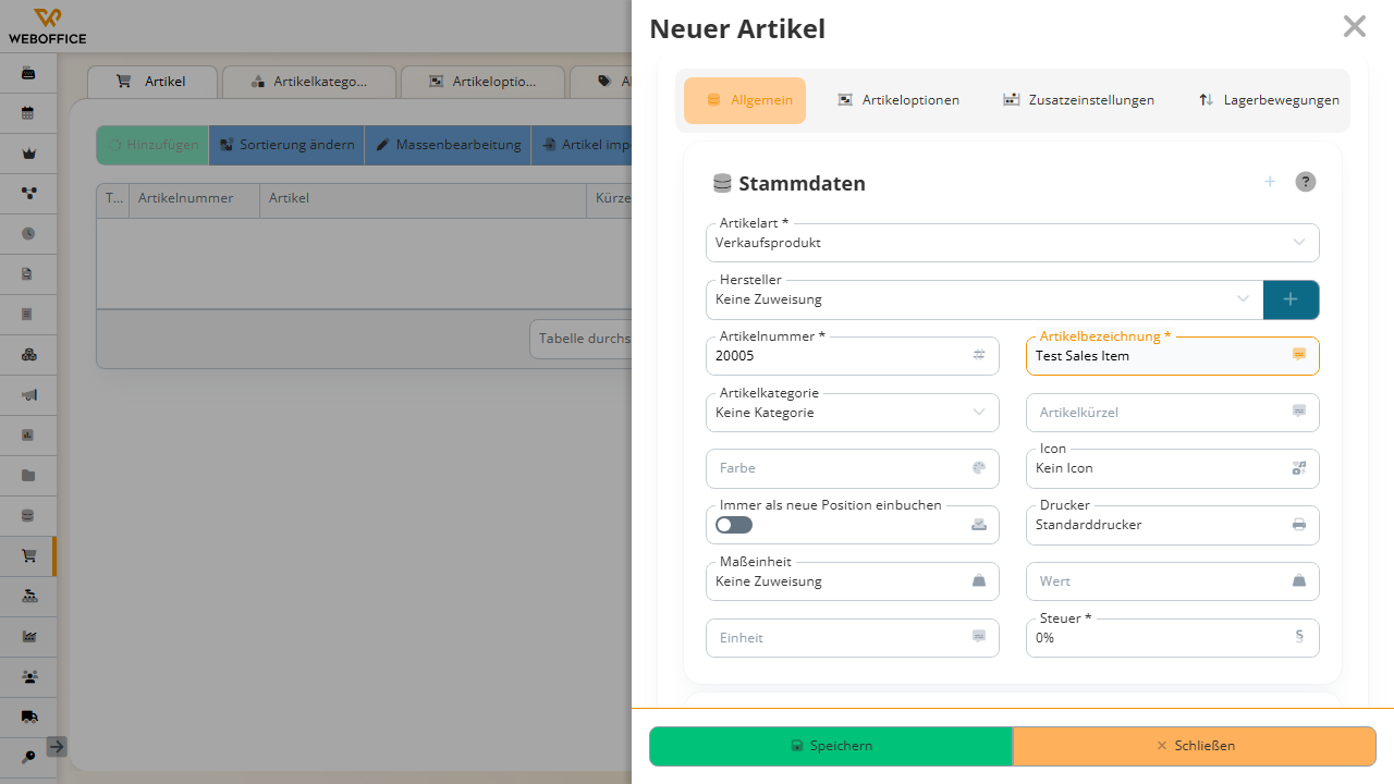 Sensor testen