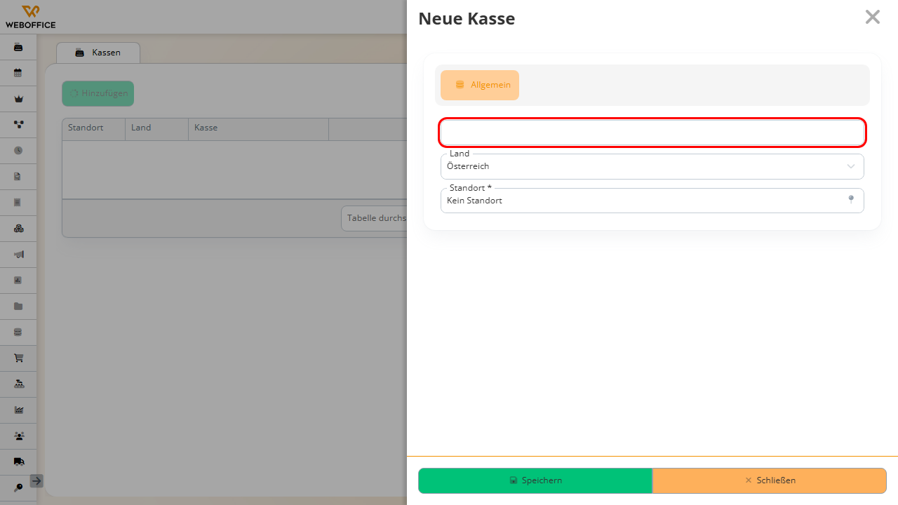 Name der Kasse