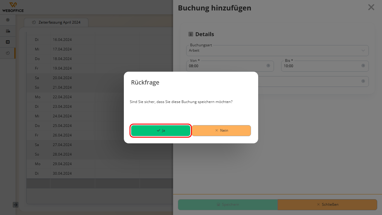Bestätigung