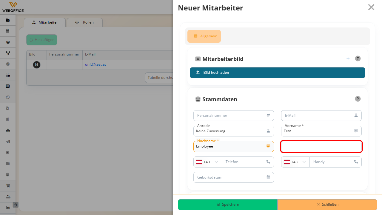 Anzeigename eingeben