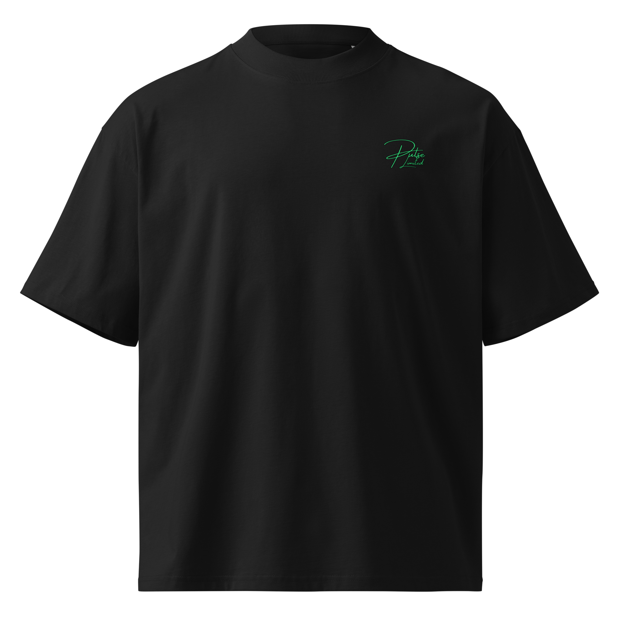 unisex-organic-oversized-high-neck-blaster-2.0-t-shirt-black-front-69efc6ba1823a.png gg - Image 1
