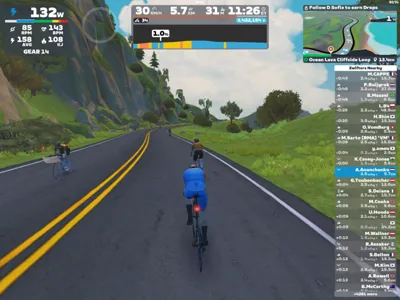 Zwift - Ocean Lava Cliffside Loop in Watopia
