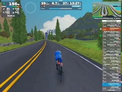 Zwift - Ocean Lava Cliffside Loop in Watopia