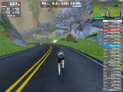 Zwift - Jurassic Coast in Watopia